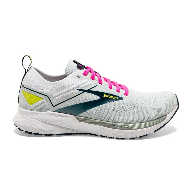 Brooks Womens Ricochet 3 Lightweight Road Running Shoes - Ice Flow/Pink/Pond/Turquoise (839124-YOH)